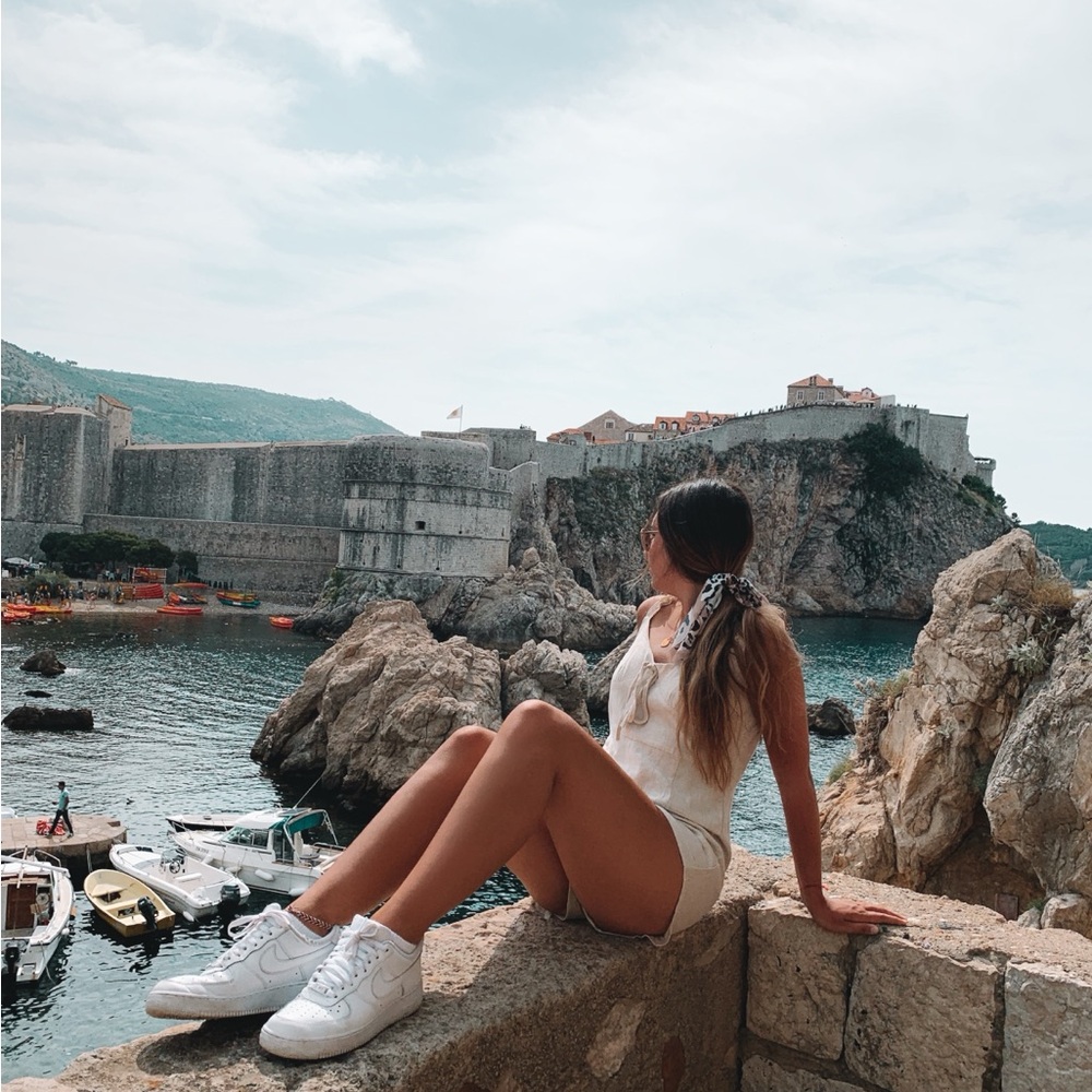 White Linen Tie-Shoulder Romper